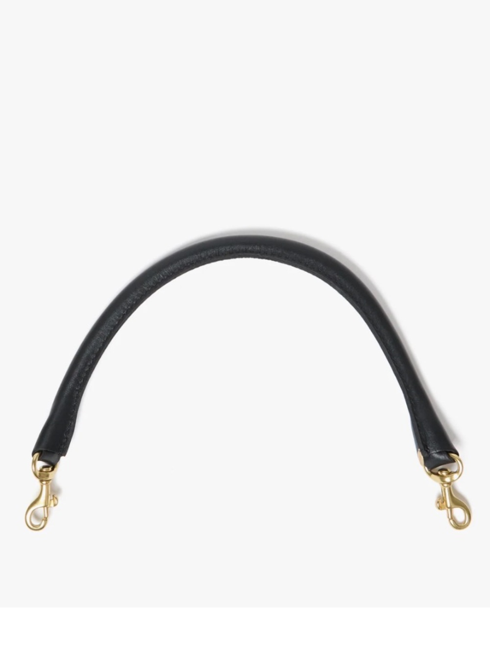 Clare V Black Leather Strap Shortie Strap Gold Hardware